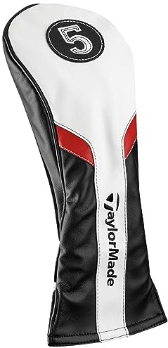 TaylorMade Unisex 5 Wood Golf Headcover, Black/White, One Size UK