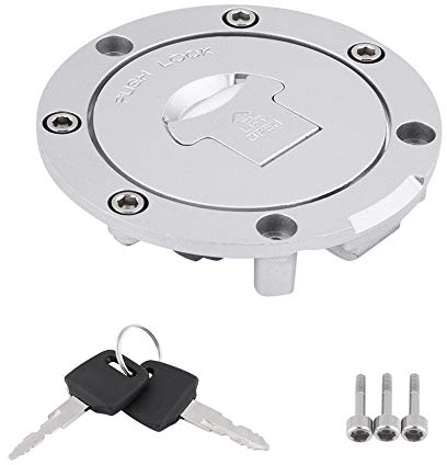 KIMISS Feststellschlüssel Tankdeckel,Kraftstofftankdeckel aus Edelstahl mit Schlüsseln für CBR600RR 2003-14 CBR600F4 F4i 2001-2006