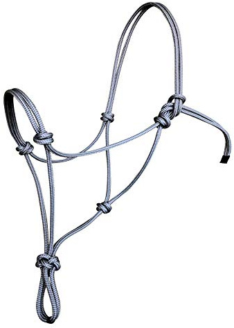 Cavezza in Corda Annodate Addestramento del Cavallo per Parelli Metodo Etologico (Foal/Shetland, Grigio)