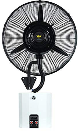 ZYFA Ventilatore oscillante a Parete con nebulizzatore, con Nebulizzatore umidificatore, Ventola per Raffreddare Velocemente la Tua Area,Industriale Ventilatore, 3 Livelli di velocità