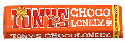 Tonys Chocolonely Milk Chocolate Caramel and Sea Salt 47 Grams (Pack of 35)