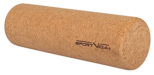 SportVida Faszienrolle aus Kork Wirbelsäule Massagerolle zur Selbstmassage | Fitnessrolle für Faszientraining