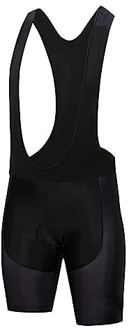 Salopette da Ciclismo in Gel 12D, Imbottite, per Mountain Bike, Ciclismo, Corsa, Traspirante, per L'Estate (Nero, Grande)