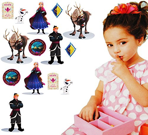 alles-meine.de GmbH 14 Stück: Wandsticker - die Eiskönigin/Frozen - selbstklebend + wiederverwendbar - Aufkleber für Kinderzimmer - Wandtattoo/Sticker Kinder - völlig unv..