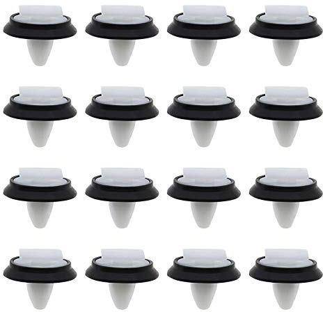 Be In Your Mind 100pcs 856543 71728806 Panneau de Porte Voiture Moulure de Garniture Clips de Retenue Attaches en Plastique avec Joint en Caoutchouc Trou de 9mm