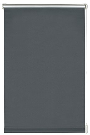 GARDINIA EASYFIX Rollo mit Thermo-Rückseite zum Klemmen oder Kleben, Verdunklungsrollo ohne Bohren, Hitzeschutz, Energiesparend, Schiefer, 50 x 150 cm (BxH)