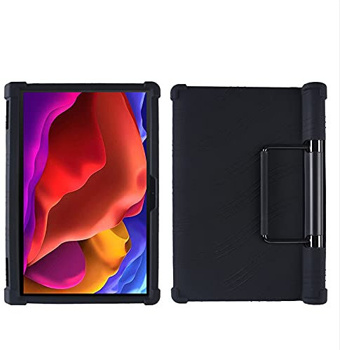YHFZR Coque pour Lenovo Yoga Pad Pro 13, Silicone Antichoc Léger Housse de Protection avec Support Stand pour Lenovo Yoga Pad Pro 13 YT-K606F, Noir