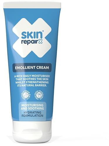 SkinRepairX Emollient Cream 100ml | Moisturiser for Dry Skin, Eczema, Psoriasis & Dermatitis | Steroid Free | Vegan | Fragrance Free | Suitable from Birth