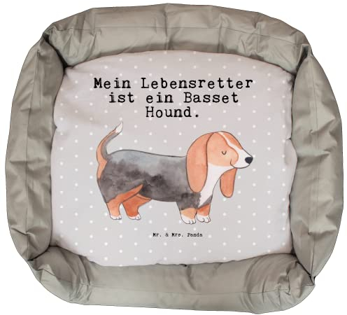 Mr. & Mrs. Panda Hundebett Basset Hound Lebensretter - Geschenk, Rassehund, Schenken, Hundeschlafplatz, Welpe, Hundemöbel, Hundeliege, Hundekissen,