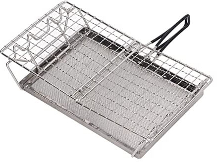 Yusat Estufa de camping, tostadora portátil plegable, estructura estable, acero inoxidable, tostadora de gas para picnic