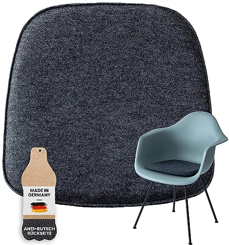 easy and green Sitzkissen Filz Eckig aus Wollfilz - Made in Germany - Stuhlkissen mit Wolle für EIN angenehmes Sitzgefühl