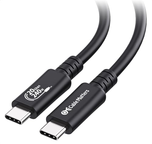 Cable Matters [certificación USB-IF] largo 20 Gbps Cable USB4 / Cable USB 4 de 2 m, vídeo 8K, carga 240 W, compatible con Thunderbolt 4/3 para iPhone 15 Pro Max, MacBook, XPS y Surface Pro