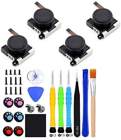 Septpenta 33 in 1 for Controller Repair Kit, Game Console Repair Kit for Switch, for Joystick Replacement Kit, Portable Design, for Controller Repair Kit for Switch
