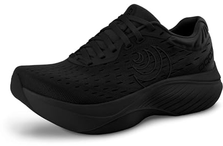 Topo Athletic Atmos Herren-Laufschuhe, leicht, bequem, 5 mm, Sportschuhe für Straßenlauf, Schwarz/Schwarz, 41.5 EU