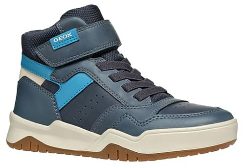 Geox Jungen J Perth Boy F Sneaker, Blau A, 34 EU