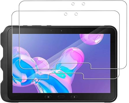 [2 Pack]Tempered Glass Compatible with Samsung Galaxy Tab Active Pro/Active 4 Pro Screen Protector,Ultra Resistant,Anti Fingerprints,HD Clear,No Bubbles,9H Hardness Protector Film Tempered Glass Film