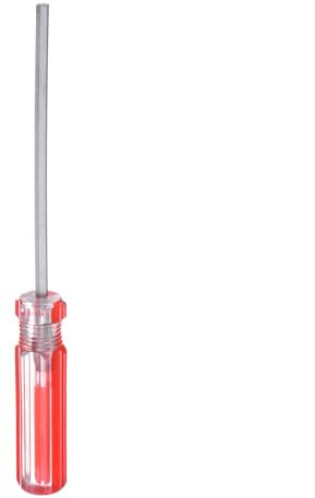 sourcing map Magnetic Hex Screwdriver 75mm Length H3.0 Carbon Steel Hexagonal Head Screw Driver with Non-Slip Handle for Appliances Repair Improvement, Red