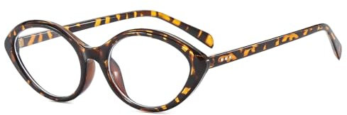 LJCZKA Katzenauge Blaulichtfilter Brille Damen, Kleine Brille Ohne Stärke Damen Cateye Anti-Müdigkeit für PC, TV und Handy