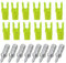 UP100 24 Sets Außendurchmesser 4,2 mm Pin Nock L Größe Bogenschießen Pfeil Pin Nock Pfeil Schwanz Flügel für Compound Recurve Bogen Carbon Pfeil (Transparent Gelb)
