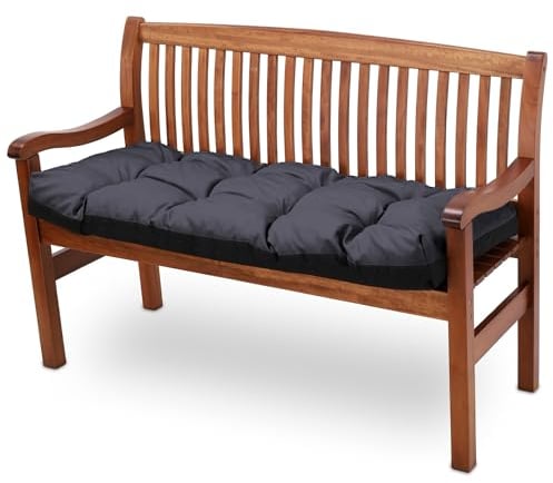 Amazinggirl Bankauflage Sitzkissen Outdoor Hollywoodschaukel Kissen 100 x 50 cm - Sitzpolster Bank Polster für Sitzbank Gartenbank und Paletten Bankkissen Indoor und Outdoorkissen Graphit