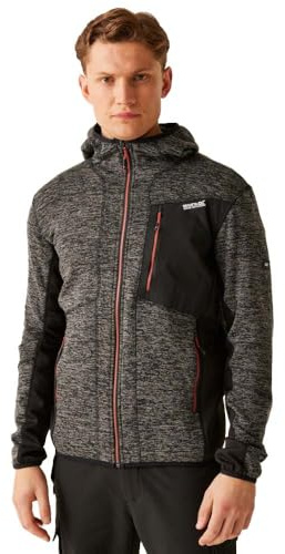 Regatta Alven Strickfleecejacke I Midlayer mit Kapuze für Herren, Größe:L, Farbe:Ash Marl