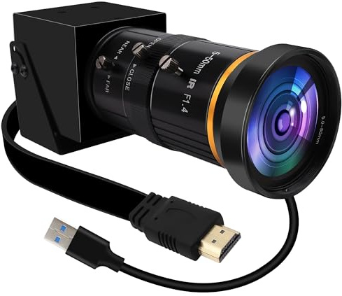 ALPCAM 4K Webcam, USB & HDMI Camera, 30FPS, Optical Zoom, Ultra HD, for Live Streaming, Video Conferencing, Online Education