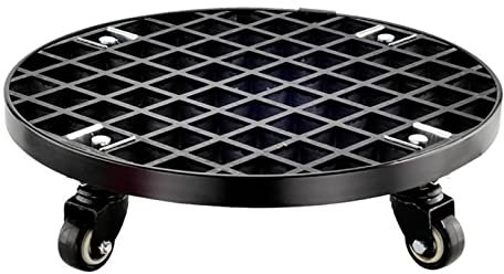 MYVVKIA Carrello per Piante con Ruote, Nero, Metallo, 25 cm