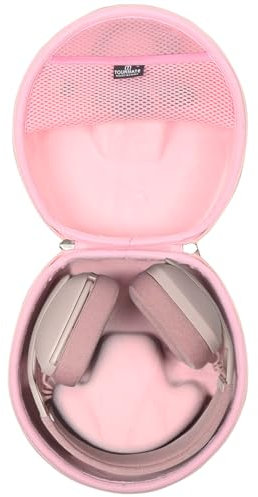Hard Travel Case for Logitech Zone Vibe 100/125 Wireless Ear Headphones, Protective Carrying Storage Case - Tourmate(only case) (Pink)