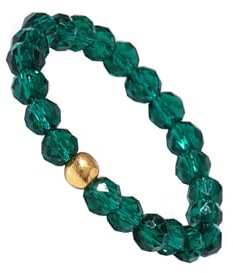 Edelstein Perle Stapelbar Ring für Damen - Bunt, Kristall & Perlen - Naturstein & Elastisch