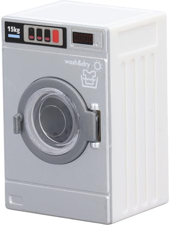 Miniatur-Waschmaschine, Miniatur-Waschmaschine, Modell mit zu öffnender Tür, Maßstab 1:12, Vielseitig Einsetzbar für Puppenhaus