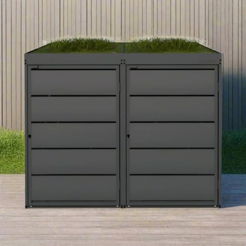 MY OBOX Bloom Lot de 2 cache-poubelles 240 l