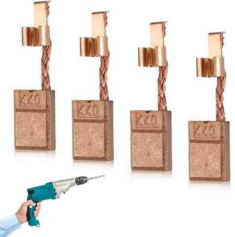 CB440 Carbon Brushes for Makita Drills DHP456 DHP482 DTD146 DHP458 DTW251 BHP451 BHP452,4PCS 18V Drill Brushes for Electric Power Tools,Replacement Motor Brushes for Cordless Drills,Impact Drivers