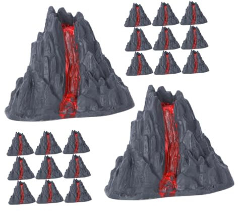 Generisch 20St Vulkan-Lava- vulkanstein für Sandtisch Aquarium-Vulkan-Ornament Mini-Luftbefeuchter Mini-Vulkanstatuen für den Garten Aquarium Versteckhöhle Plastik Grey