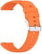 Foyscr Silicone Strap, Quick Buckle Waterproof Soft,Stainless Steel Buckle, Unisex Smartwatch Band, Sport Watch Strap (Orange-20mm)