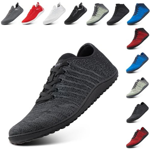 Hitmars Chaussures Pieds Nus Homme Femme Barefoot Chaussures Minimalistes Antidérapant Fitness Extérieur Noir EU 41