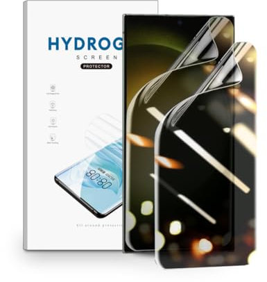 nvskvd Privacidad Película de Hidrogel para Samsung Galaxy S23 Ultra, 2 Piezas Anti-Espía Protector de Pantalla TPU Flexible Protector de Pantalla [no Vidrio Templado]
