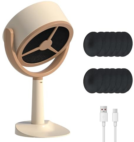 AVCXEC Portable Extractor Fan with 10 Pcs Replaceable Filter Sponge, Smoke Extractor Fan for Weed, Portable extractor fan Kitchen, smoke fan for Smoking Indoors, Smoke Away Purifier Fan for Fondue BBQ