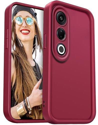 DESSEN Funda para Vivo V50 Lite 5G / 4G Capa Protectora- Silicona Carcasa Antigolpes Protector Camara Móvil Case Cover Suave Bumper Resistente, Rojo Vino