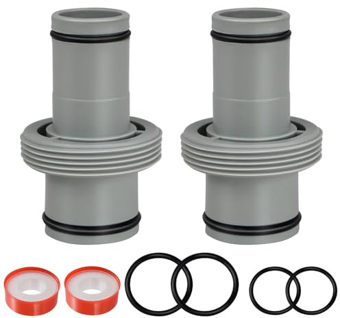 38mm 32mm Swimming Pool Hose Connector for Intex Bestway Coleman Pool Hose Connector Accessories (Right Connector x 2, 38mm in 32mm)