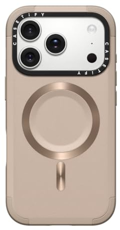 CASETiFY Kraftkoffer iPhone 17 Pro Hülle [Matte Oberfläche/MagSafe-kompatibel/Schutz vor Stürzen aus 2 m] - Taupe