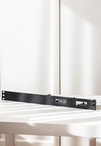 1U Rackmount für 4X oder 2X Raspberry Pi 4/5 mit PoE HAT – 19 Zoll Halterung für Serverschrank | 3D gedruckt aus PETG (Weiß, für 2X Pi 4/5 Rechte+Blende)