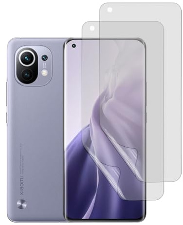 HYVICYROT 2 Piezas Protector de Pantalla Hidrogel Mate para Xiaomi Mi 11, TPU Antirrayones Antirreflejos de Alta Sensibilidad, Película de Hidrogel