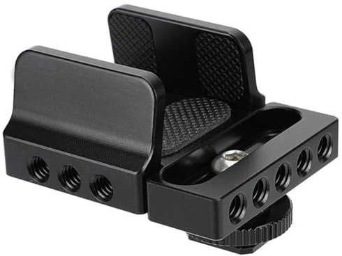 Awwertse Universal Hard Drive Clamp with 1/4- 20 Mounting Points Adjustable SSD Holder for Width Range 35-80mm Camera Rig Mount