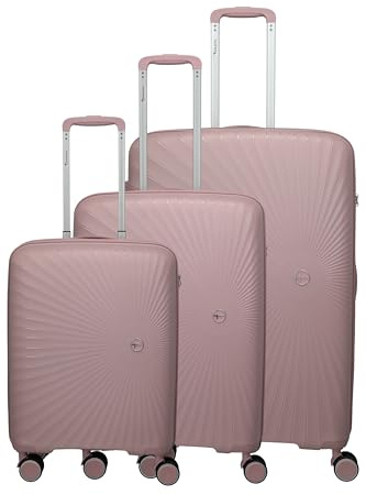 Travelite Tamaris Koffer Set VOYAAGE Größen L/M/S, 3-teilig, Polypropylen | Hartschalenkofferset, Handgepäck Trolley & 2 Reisekoffer, 4 Doppelrollen, TSA Schloss, mittleres Modell erweiterbar