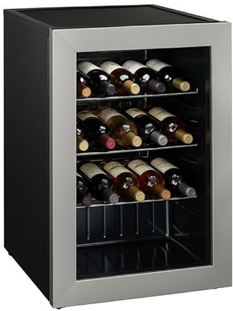 Générique Cantina per vino di servizio 15 bottiglie – Telaio in acciaio inox – Doppia vetrata – 6 a 14°C