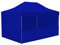 Vispronet Profi Faltpavillon/Faltzelt Basic 3x4,5 m, Blau, 4 Wände/Davon 1 Halbhohe Zeltwand, Stahl-Scherengitter, faltbar (weitere Farben & Größen)