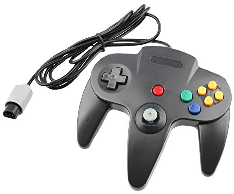 TCK Game-Controller für N64 Nintendo 64 (Schwarz)
