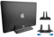 Vertical Laptop Stand for Desk [Adjustable] Sturdy Aluminum Dock Fits All Laptops (up to 20.3 inches) Space Saving, Modern Compact Holder, Compatible with MacBook Pro/Air, Surface, HP, Dell (Black)