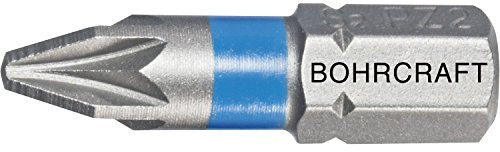 BOHRCRAFT Bit-Einsatz mit Farbring 1/4sechskant PZ 1 Länge 25 mm Inhalt: 10 Stück