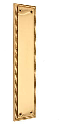 30,5 cm Heavy Duty Laiton poli solide forgé Laiton Style géorgien plaque de pression du doigt NEUF